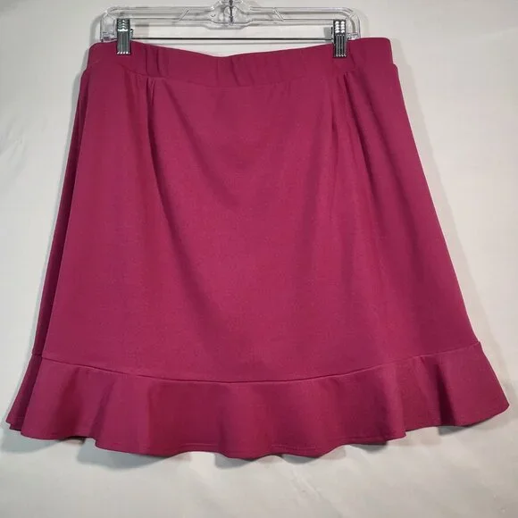 Isaac Mizrahi Live Woman's Skort Size Large Pink w/ruffle - Picture 4 of 8